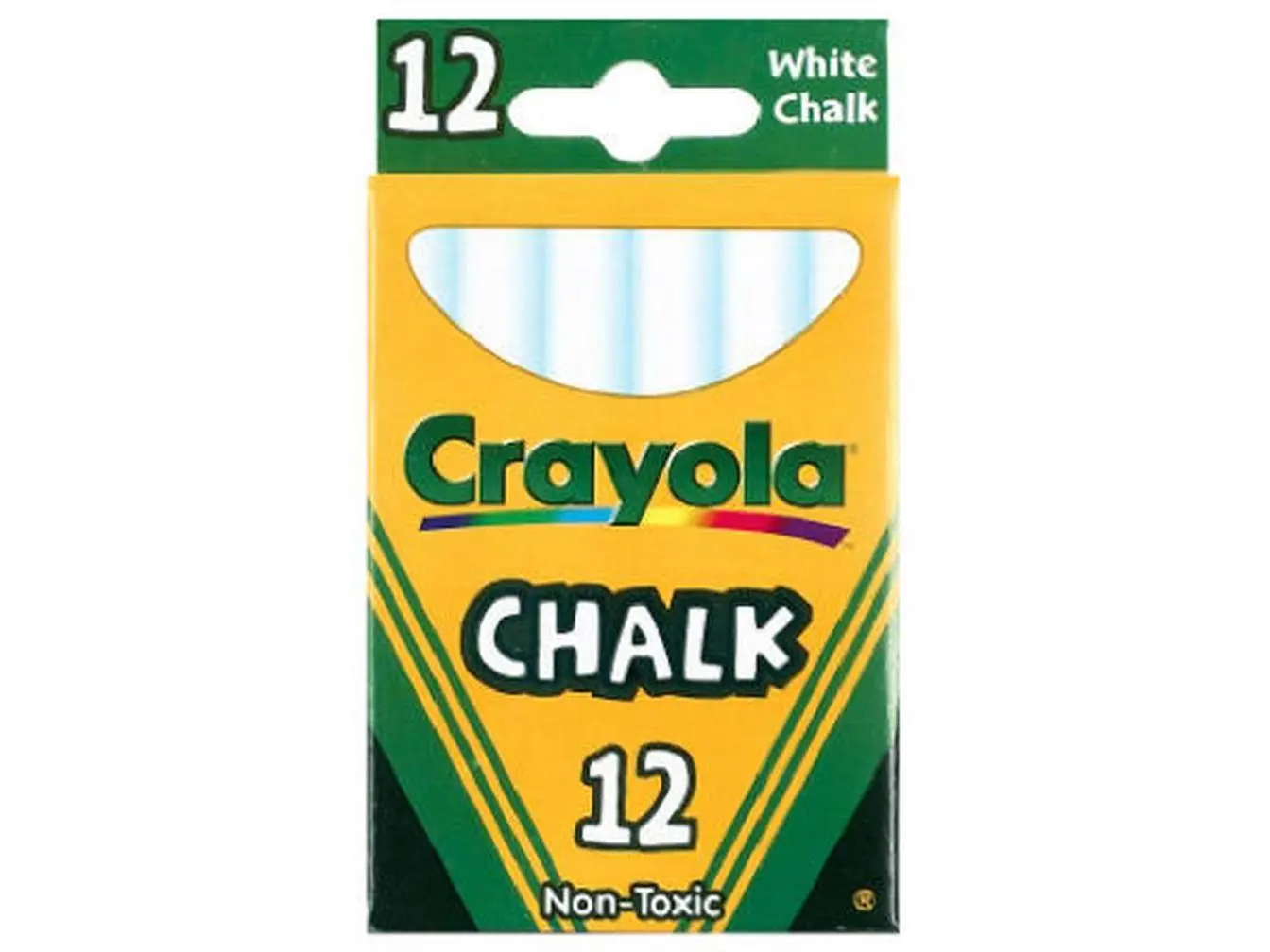 Crayola Classic White Chalk, 12 Count Writing & Correction Tool, Art Materials for Office Stationery Supplies (0.81 l x 2.31 w x 4 h in, 0.13 lbs) - Computers & Office Equipment