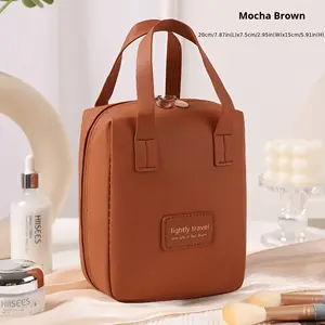 Trendy PU Leather Cosmetic Case High-Value Travel Organizer Waterproof Toiletry Bag for Beauty Storage Large Capacity Kawaii Ballet,summervibes
