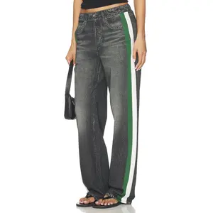 Rag & Bone rb Miramar Terry Track Pant Pull On in Green, White & Washed Black