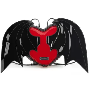 Demonia Patent Heart Batwing Backpack Demonia Patent Heart Batwing Backpack