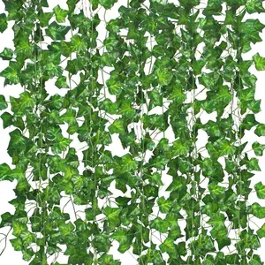 Fake Vines for Room Decor(12 Pack 84 Feet) Aesthetic Artificial Plant Ivy Leaves Hanging Greenery Garlands for Home Bedroom Wall Wedding Party Decor Decorative Fruit