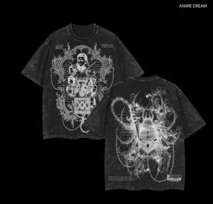 Phantom Troupe - Genei Ryodan Hunter x Hunter Anime Double Printed Vintage Washed Tee Unisex Oversize Anime Manga Washed Heavyweight Cotton T-shirt, Gift For Anime Fan, Anime Lover