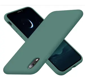 Designed for iPhone XR Case, Silicone Ultra Slim Shockproof Phone Case with [Soft Anti-Scratch Microfiber Lining], 6.1 inch, Midnight Green