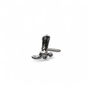 20G Cowboy Boot L Backing Nose Piercing