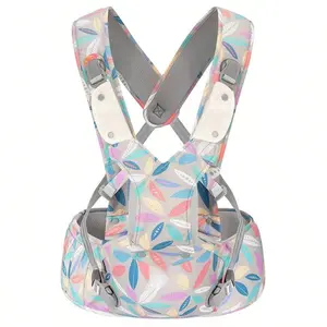 Baby Carrier, 6-In-1 Ergonomic Baby Carrier Newborn To Toddler For 7-45lbs, Front & Back Baby Carriers With Hip Seat For Dad Mom, Adjustable Mesh Infant Carrier With Hood All Season Large Bag Backpack with Changing Station Waterproof