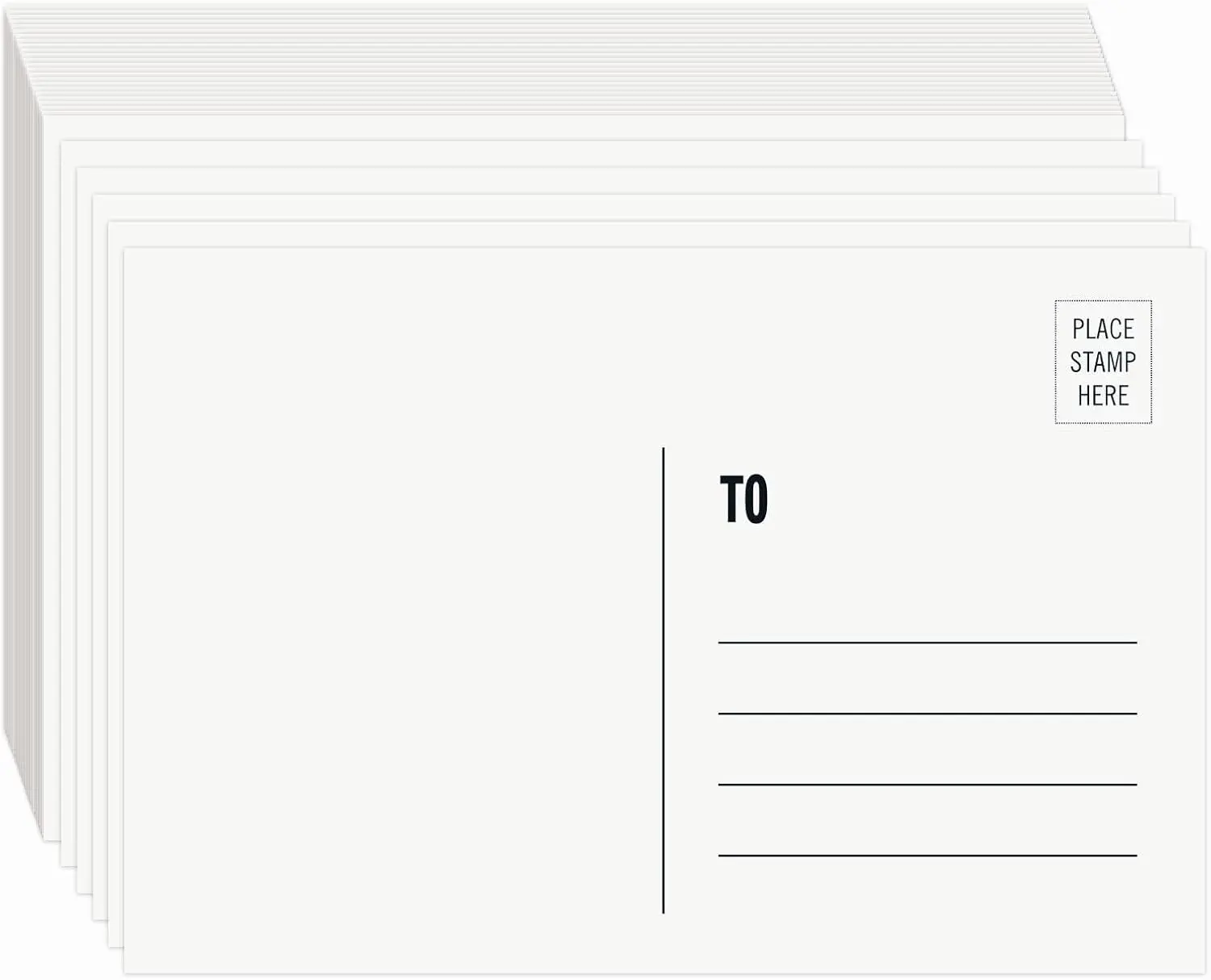 Blank Postcards for Mailing - Pinovk 100 Pcs White 4X6, Mailable Postcards Set Make Your Own Printable Postcards 300Gsm/14Pt Postcard Paper Cardstock for DIY Mailing Christmas Thanksgiving Painting