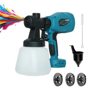 Electric Spray Gun Without Battery, 3000mah/18v Cordless Fence & Deck Sprayer, Handheld DIY Home Use, Adjustable 3 Spray Modes