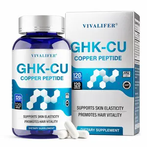 GHK-Cu Copper Peptide – Supports Skin Elasticity & Hair Vitality, 120mcg per Serving, 120 Capsules