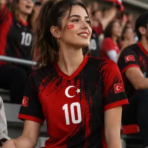 Personalized Türkiye Soccer Fan Jersey, Turkey Custom Name Number Football Shirt, 3D Red Game Day Tee, Turkish Unisex Fan Gift