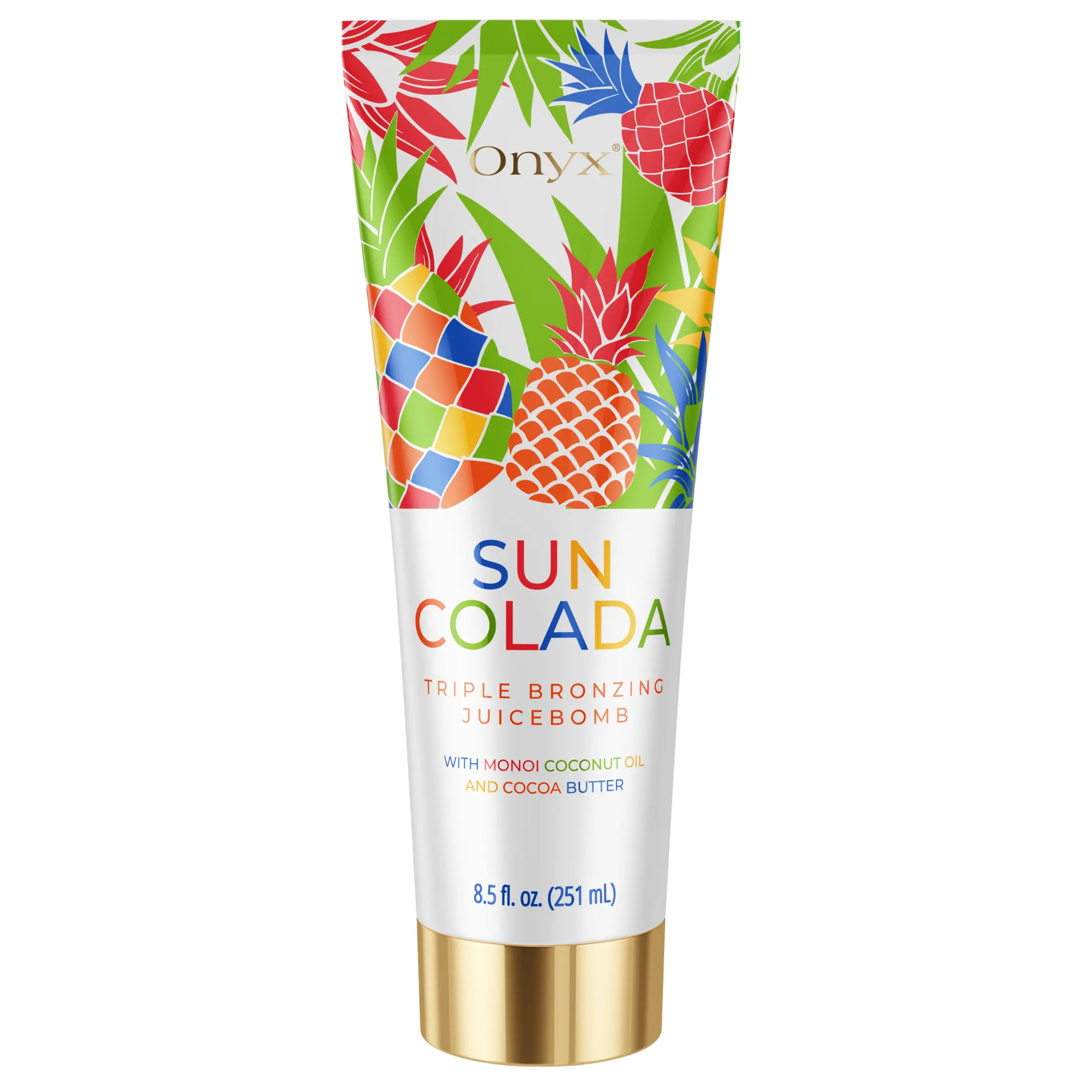 Onyx Suncolada Triple Bronzing Tanning Lotion for a Deep, Smooth Tan | Indoor & Outdoor | 8.5 fl oz
