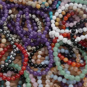 Natural Crystal Bracelets & Anklets - Assorted Colors, Natural Beads, Natural Crystal Elements, Elegant Design
