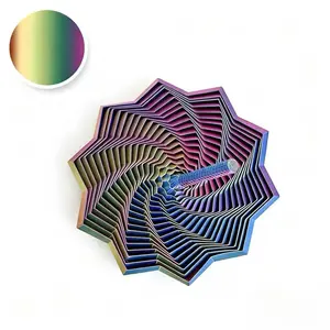 Sensory Relief Must-Have - 3D Printed Fidget Star Spinner with Handle ， Sensory Stress Relief Toy with Hypnotic Visual & Sound Effects 、Help Focus & Relax 、 Ideal Christmas&Birthday Gift for Kids & Adults