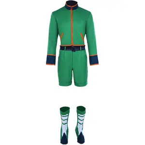 Men‘s Gon Freecss Cosplay Outfit Green Uniform Full Set Costume