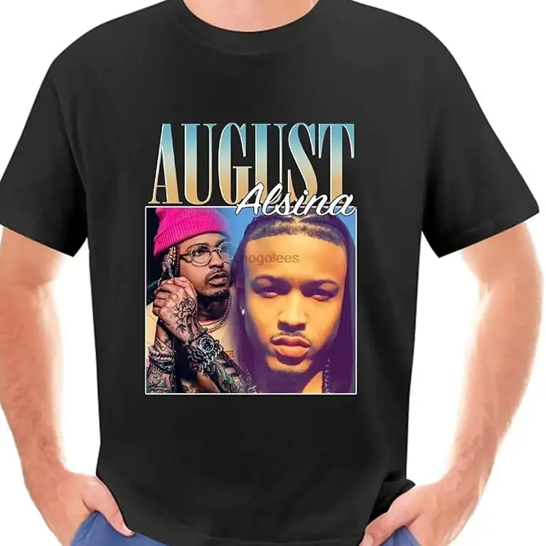 August-Alsina-Rap-Hip-Hop-90s-Shirt Black