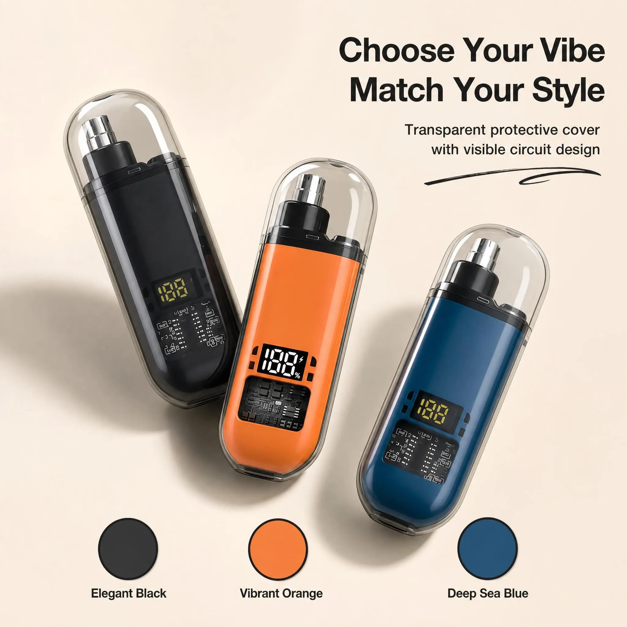 【2026 New Release】Professional Painless Portable Electric Ear and Nose Hair Trimmer Clipper,Eyebrow & Facial Hair Trimmer for Men Women , LED Display ,Waterproof Dual-Edged Blades,Safe Nasal Cavity,Easy Clean Lightweight