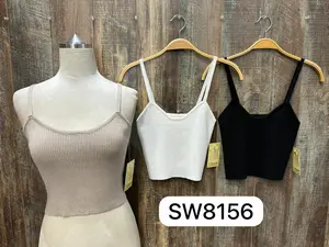 SPAGHETTI STRAP CROP SWEATER