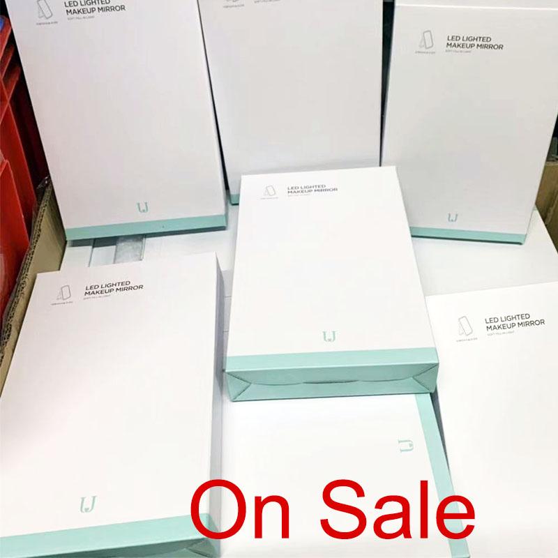 Jordan judy LED makeup mirror Monochrome/Tri Color Intelligent portable desktop led light rechargeable folding light mirror