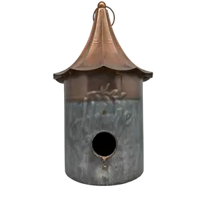 Rustic Metal Hanging Birdhouse