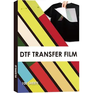 DTF Transfer Film A3(11.7x16.5 Inch) - 100 Sheets Double Sided Matte DTF Transfer Film for Sumblimation or DTF Inkjet Printer, Direct to Film PET Transfer Paper for T Shirts Textile