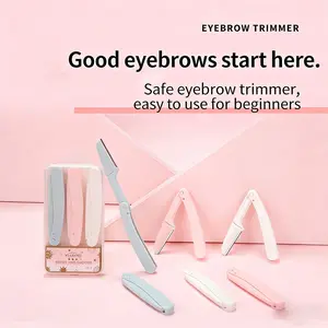 New Safety Foldable Eyebrow Trimmer, Anti-Cut Brow Grooming Tool for Beginners, Ideal for Initial Eyebrow Shaping