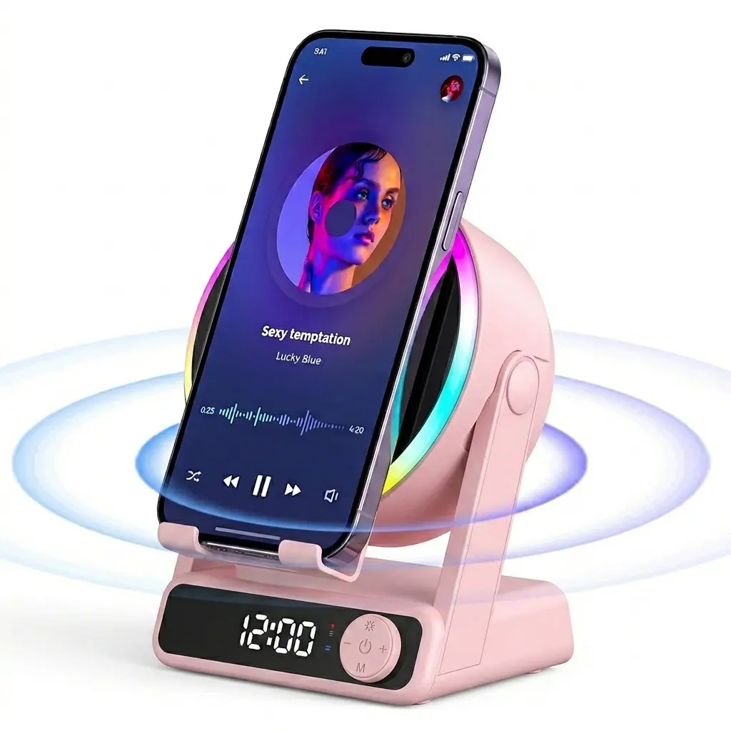 MFHHFM Desktop Phone Bracket with Smart Prompt Tone, Thickened Stable Base and Multi-Device Charging Function, Solid Polystyrene Structure, Practical Support Stand for Lecturers and Presenters