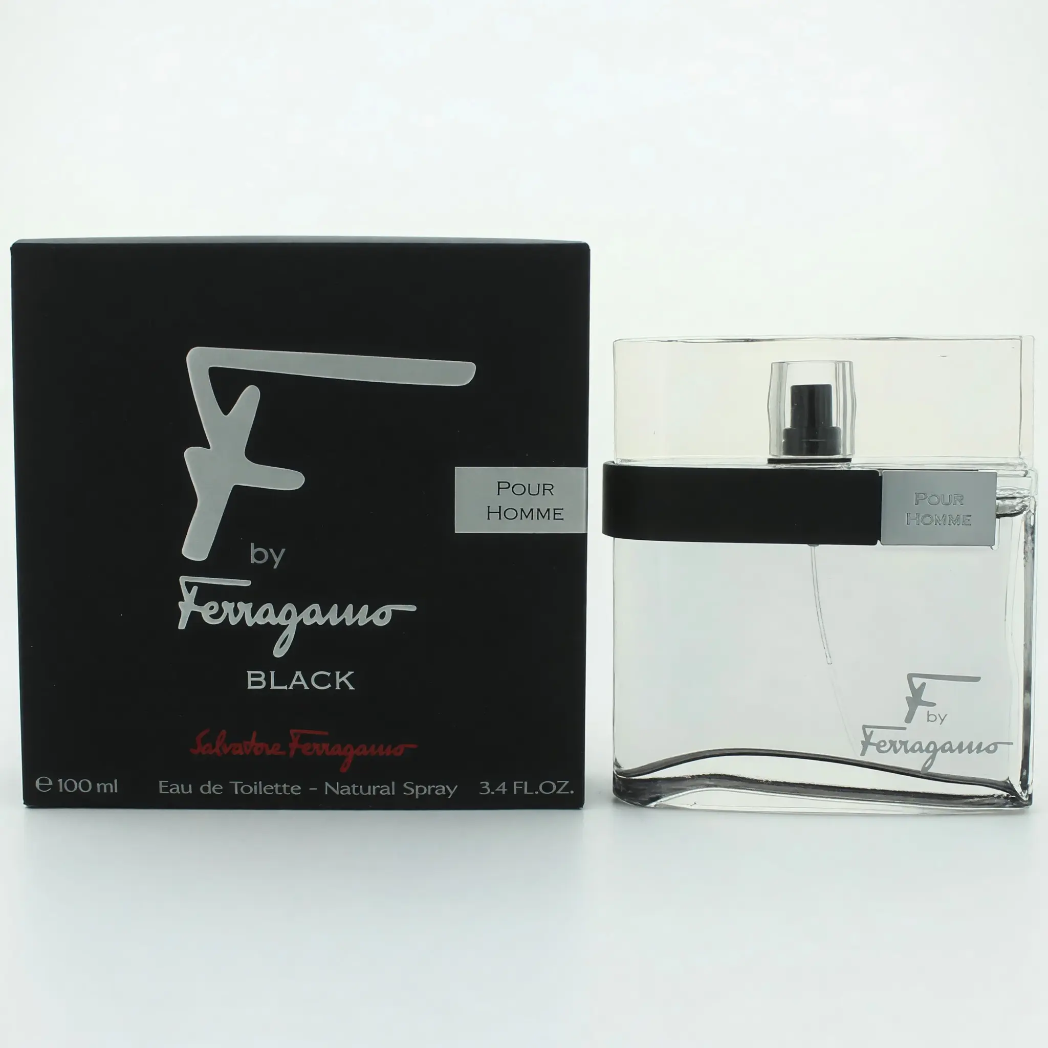 F Black by Salvatore Ferragamo, 3.4 oz EDT Spray for Men, Intensive, Lavender, Men's Fragrance, Intense Blend, Tonka Notes
