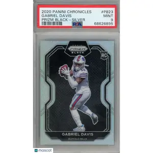 2020 Panini Chronicles Prizm Black Gabriel Davis Silver Rookie  PSA 9 Bills