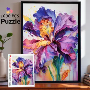 Vibrant Bloom 1000 Pieces Jigsaw Puzzle Colorful Abstract Flower Design for Adults Artistic and Relaxing Floral Puzzle Perfect Gift and Wall Art Decor Size 27.5x20inch (70x50cm)