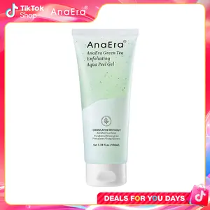 AnaEra Green Tea Gel Mild Exfoliating Clear Gel Contains Green Tea Hamamelis mollis Aloe Barbadensis Extract. with Nourishing, Moisturizing, Deep Cleansing Benefits. Cleanses, Exfoliates, Soothes Skin.Suitable for All Skin Types