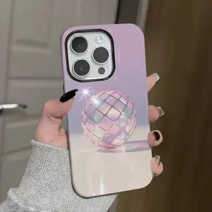holographic, sphere, reflection Soft And Hard Two-In-One Film Printed Full Pattern Case For IPhone 16 15 14 13 1211 Pro Max Plus Phone Case