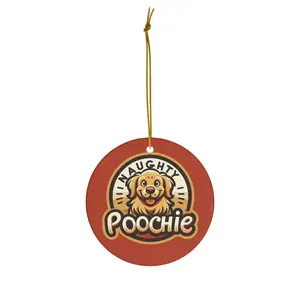 Ceramic Ornament - Naughty Golden Retriever