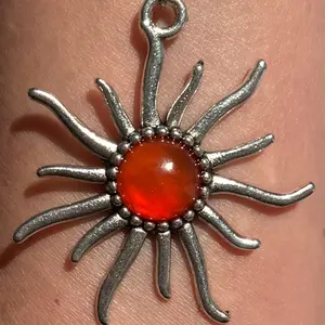 Carnelian Starburst Necklace natural gemstone #handcrafted