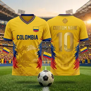 Colombia Soccer Jersey Personalized, Custom Name Number Football Shirt, Colombia Fan Gift