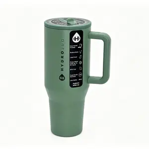 HydroJug 40oz Travel Large Capacity Simple Green Insulated Water Bottle with Straw, Multi-scene for Sports & Outdoor, Fits Car Cup Holder, Ideal Hydration Partner, Perfect Gift for Men & Women