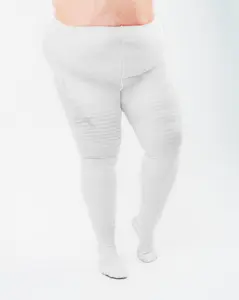 White Striped Tights 60 Denier - White