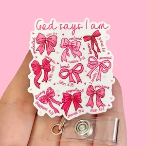 Glitter My Badge  Valentine’s Day god badge reel for nurse and hospital workers. Serious Goose Badge clip Badge pull - Retractable swivel clip with a 360 rotation. Great gift for coworker