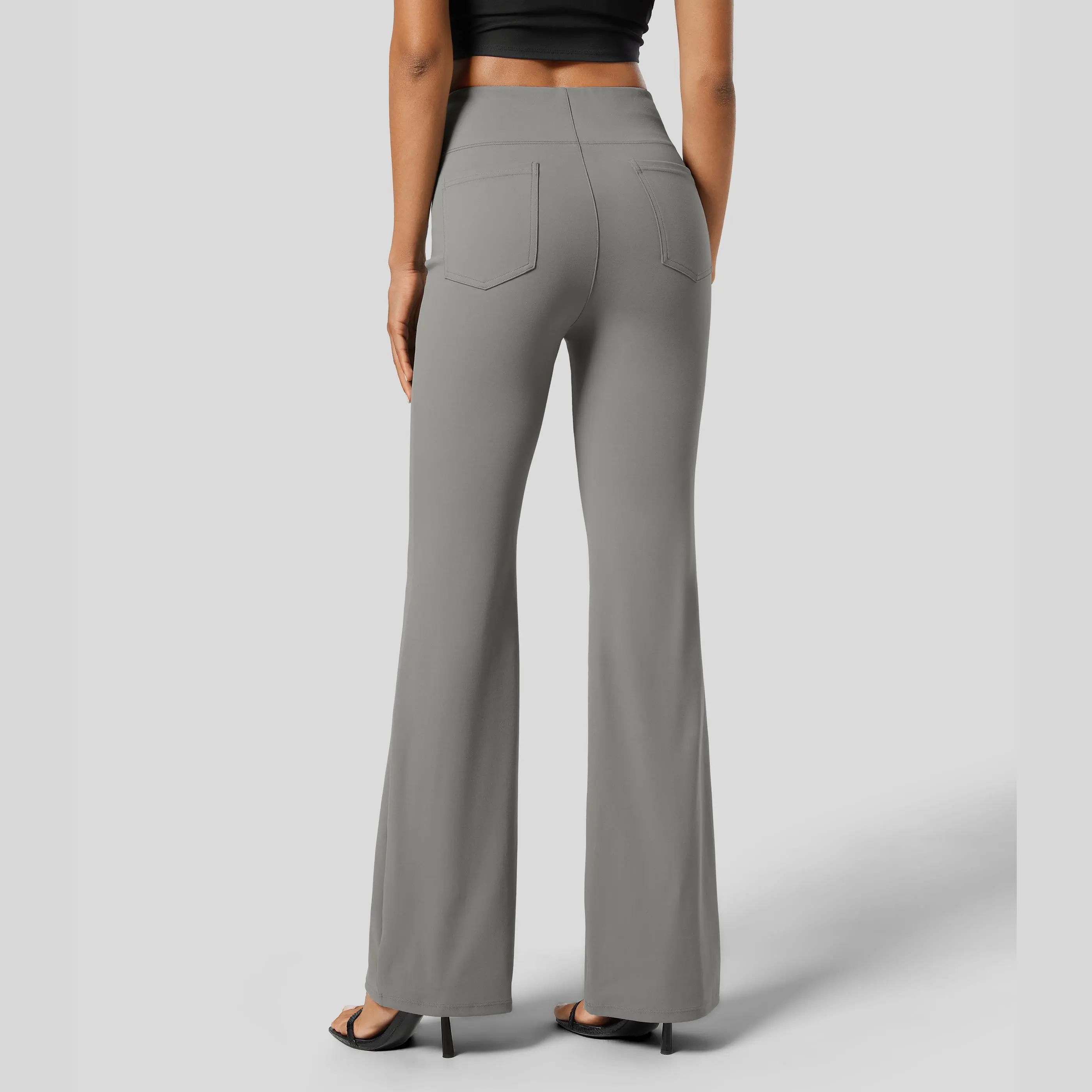 Halara Flex High Waisted Back Side Pocket Slight Flare Work Pants Halara Flex High Waisted Back Side Pocket Slight Flare Work Pants