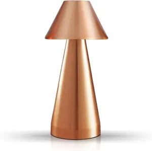 Portable Metal Desk Lamp, Cordless Metal LED Table Lamp,3 Color Touch Control Rechargeable Lamp,3-Levels Brightness Room Decor Desk Lamp,Bedside Lamp,Dining Room Lamp