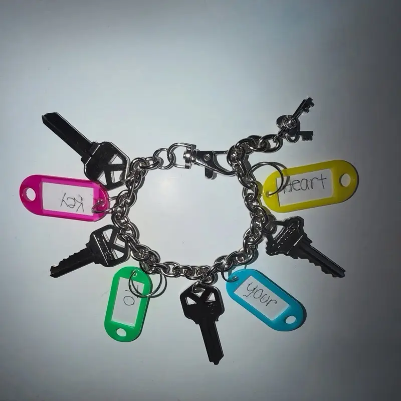 Key to Your Heart Bracelet - Colorful Key Charms on Chain - Perfect for Gift or Personal Use - Unique and Stylish Accessory