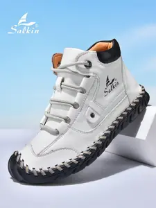 Men's Boots For Men Ankle Boots Casual Boots Men's Breathable Biker For Men Footwear Retro Comfortable Vintage Style Boots Plus Size Footwear Size 12 13 14 15 Men's Shoes Uk