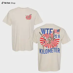 WTF Is A Kilometer Funny T-shirt, July 4th skeleton Funny Cringey USA Meme T-Shirt, USA Flag , Veteran Day Tee, Funny Gamer Shirt