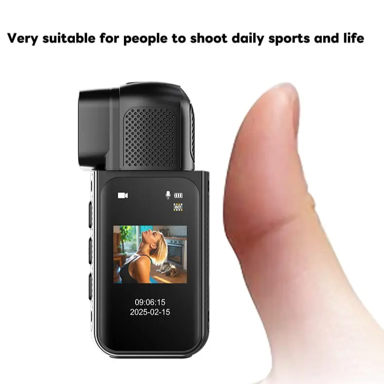 2.7K Ultra HD Portable Thumb Action Camera tiny camera Pocket Recorder with 128G Memory Card for Outdoor Sports Vlog & Wireless Transmission