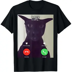 100% cotton Evil Larry Cat T-Shirt for Men Women