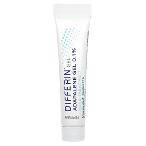 Differin Adapalene Gel 0.1 % Acne Treatment, Fragrance Free, 0.5 oz (15 g) | HSA/FSA Eligible