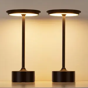 Rechargeable Table Lamps Set of 2, Cordless LED 4000mAh Battery Desk Lamp, Stepless Dimming & 3 Color 2700K-6000K, Portable Lamp for Bedroom, Camping, Living Room, Restaurant, Outdoor, Night Light #Summervibes
