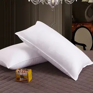 51/2000  Super soft imitation goose down pillow core with high elasticity feather silk down; high elasticity 100% cotton home use cervical spine health pillow
