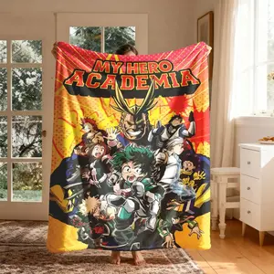 My Hero Academia Characters, Large Size, Soft Lightweight Warm, Perfect for Bed Sofa Office Camping Travel Christmas Gift, Soft Comfy Figure Print Blanket, Soft Cozy Blanket
