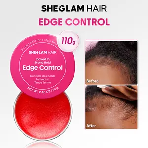 SHEGLAM HAIR Locked in Strong Hold Edge Control, Non Greasy Waterproof Styling Gel, No Flaking No Whitening, Jojoba & Camellia Seed Oil, Cranberry Scent, Tames Frizz Flyaways-Effortlessbeauty-Hairhack-Coachella-#Summervibes-mothersdaygift