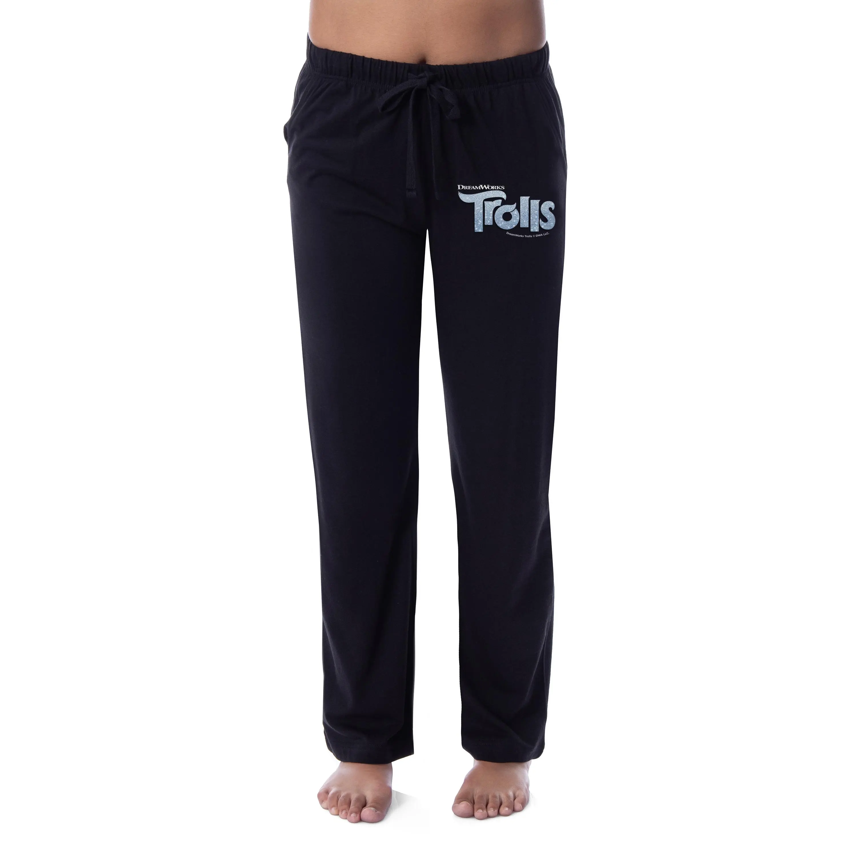 Dreamworks Trolls Womens' Movie Film Title Logo Character Sleep Pajama Pants
