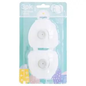 Regalo 5056010 Plastic Door Knob Covers, Clear - Pack of 3